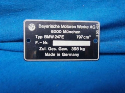 Bmw typenschild 7 - bmw,