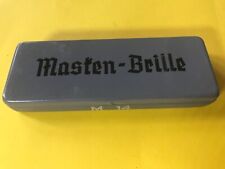 Alte Masken Brille im Blech Etui grau M14 neuwert Deutsches Reich Militär 1-2WK 