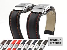 UHRENARMBAND ECHT KALB SAHARA AD FALTSCHLIESSE LEDERARMBAND 22 MM de