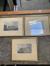 3 Stahlstiche gerahmt Kunsthandlung Welker, Heidelberg