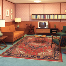 Heriz Teppich Rug 279x213 cm | Handgeknüpft  Rot Orange Design | Wohnzimmer Rug