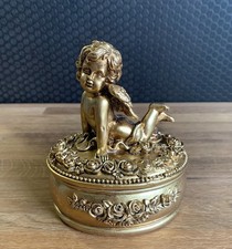 Dose Jugendstil Deckeldose Engel Barock Schmuckdose Prunkdose Schatulle Deko