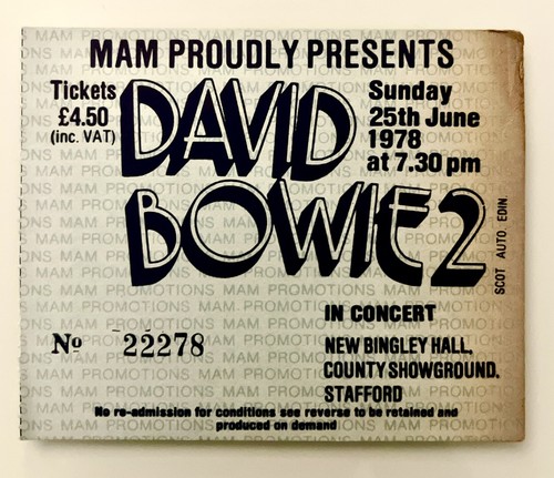 David bowie ticket - david,