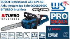 BOSCH Akku-Kettensäge GKE 18V-40 06008D3000 Solo Brushless Professional 40 cm