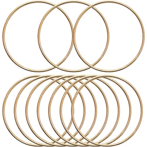 Metallringe basteln 10cm gold - metallringe,