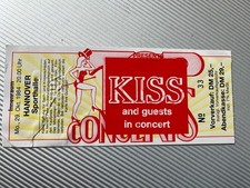 Alte Konzertkarte Ticket Kiss 1984 Hannover Sporthalle