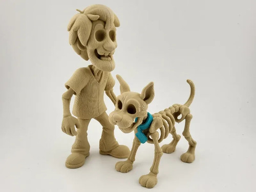 Hund mannmini figur skelett - +,
