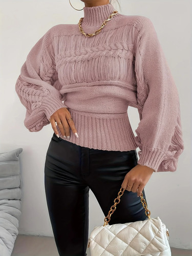 Pulli pullover mit stehkragen - mit,