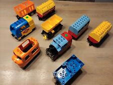Lego Duplo Eisenbahn Zug Lok Waggons Anhänger Zugwagen Schiene Prellbock