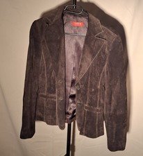 Jacke Damenjacke Lederjacke kurz braun Rauleder Rauhleder Gr. 38