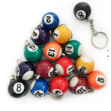 Schlüsselanhänger Billard Billardkugel Nr 1-15 Kugel 25 mm Pool Anhänger