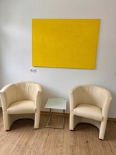 Bild in Acryl auf Leinwand mit Struktur (140 x 100 cm), gelb