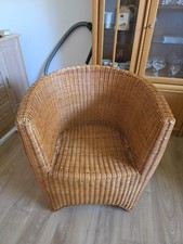 Rattan- Clubsessel - honigfarben- 3 Stück gebraucht.