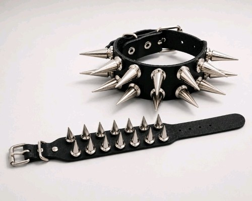 Punk nietenarmband schwarz - punk,