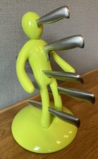 Voodoo Messerblock Design Raffaele Lannello Grün Messer aus  Edelstahl