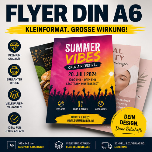 Flyer din drucken lassen - flyer,