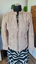 Heine BC echt Leder Jacke im Vintage-Look 40 42 L XL beige braun