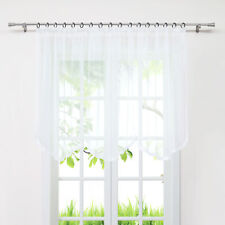 Scheibengardine Kräuselband Gardine Küche Voile Bistrogardine Transparent Modern