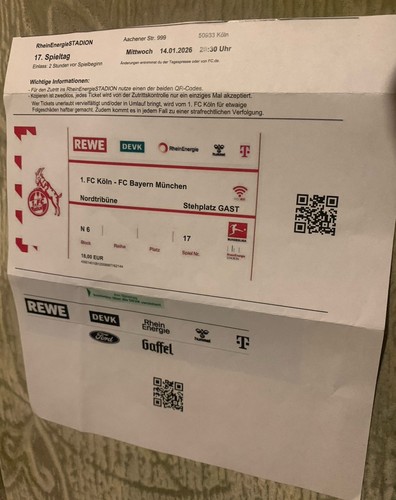 Sammler ticket köln - 1., vs