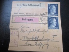 #1630 Paketkarte aus EGELN nach Markkleeberg