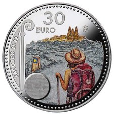 Silbermünze Jakobsweg Camino