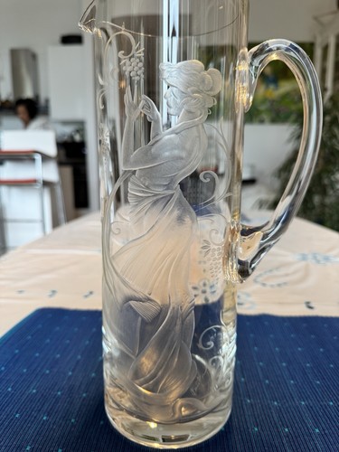 Prachtvoller großer glaskrug - prachtvoller,