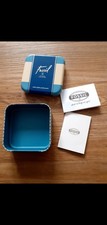 Fossil Schmuckschachtel Aufbewahrungsbox  Metalldose Geschenkverpackung Neu Blau