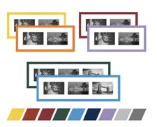 Collage Holz Bilderrahmen  "PINO" Galerie mit Passepartout für 2 - 5 Fotos