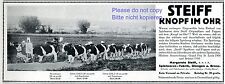 Steiff Bauer & Kühe Reklame 1911 Malerin Kuh Werbung +