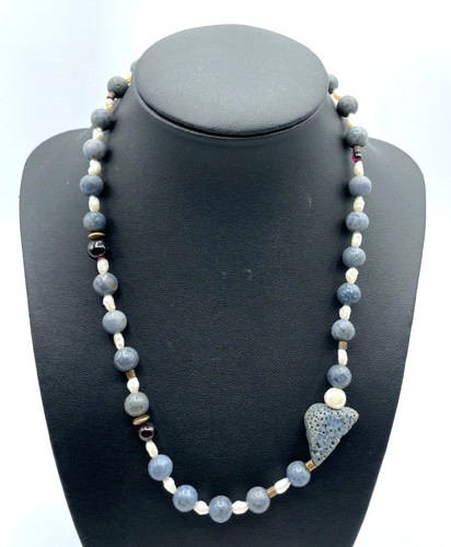 Vintage korallenkette blau - blau, +
