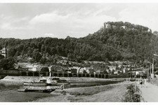 Binnenschiffe,  Stadt Königstein, Seitenraddampfer, Original-AK, BI 108