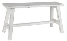Holz-Sitzbank Weiß Used-Look