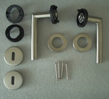 Diamond Doors Türgriffarmatur L-FORM Edelstahl matt BB