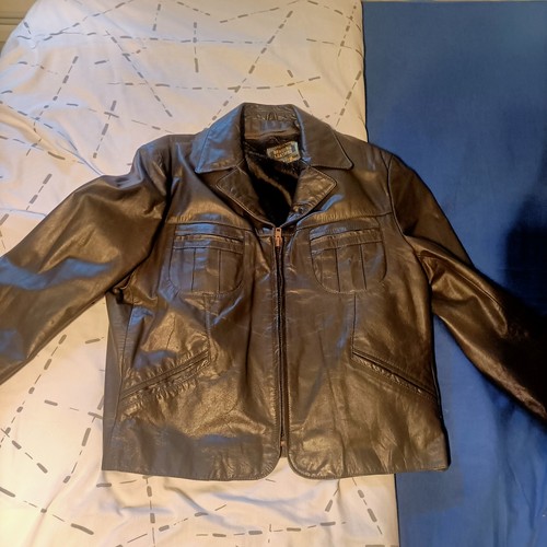 Lederjacke grau vintage - lederjacke,