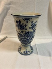 Delfter Vase Antik Blumenmotiv Handbemalt