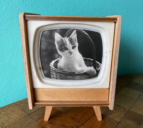 Fernseher altmann katze 60er - fernseher,