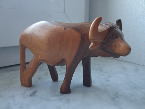 Deko figur holzfigur stier - figur,