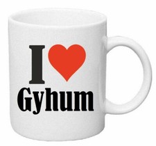 Kaffeetasse I Love Gyhum Keramik Höhe 9,5cm in Weiß