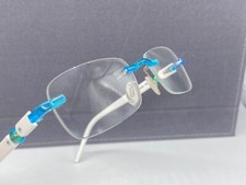 Switch it Brille Damen Blau weiß Randlos Murano Perle 4416