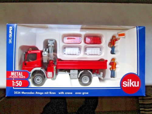 Siku mercedes atego mit - , kran
