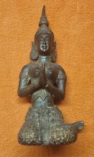 Thailand Bronze mit alter Feuervergoldung H 18 cm AS14