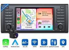 8Core Apple CarPlay Android 13 Autoradio 7" GPS Navi 4G LTE Wlan DSP für BMW E39