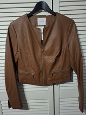 Lederimitatjacke Damen Braun