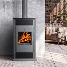 Schmitzker Alicante Anthrazit Base wasserführender Kaminofen 14,5 kW mit