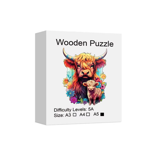 Kuh holzpuzzle für puzzle - kuh,