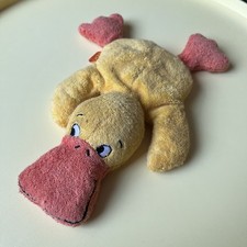 TCM Tchibo Ente Badetier Stofftier Frottee gelb orange Kuscheltier Stofftier