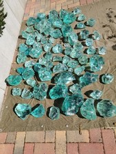 Glasbrocken Gartendekoration Glasstein  Glass stone 1-20cm  Glasdeko Außen Farbe