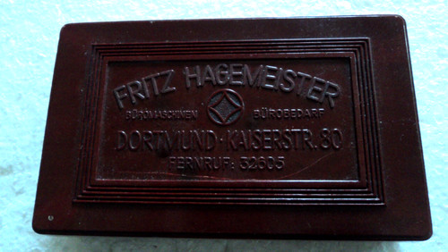 Bakelitdose hagemeister mit - bakelitdose, f.hagemeister