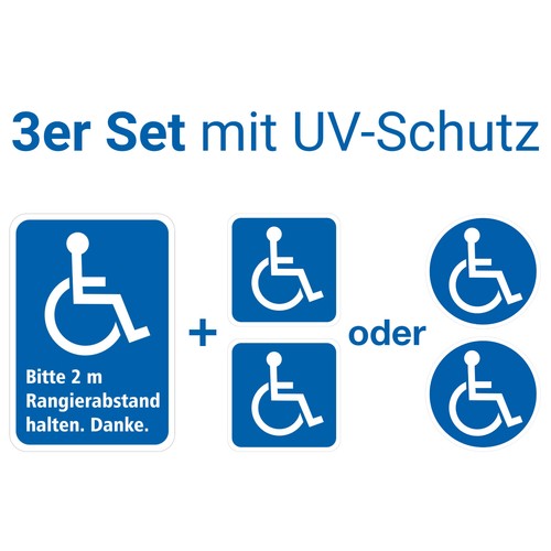 Aufkleber set rollstuhlfahrer - set,