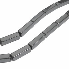 Hämatitperlen Walzen quadratisch ca.13 mm 30-32 Perlen Spacer nenad-design AN073